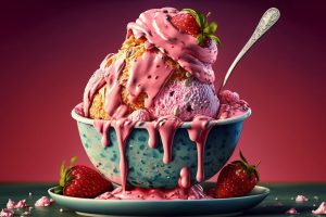 Strawberry dessert, gourmet sweet food, chocolate indulgence ,generative artificial intelligence